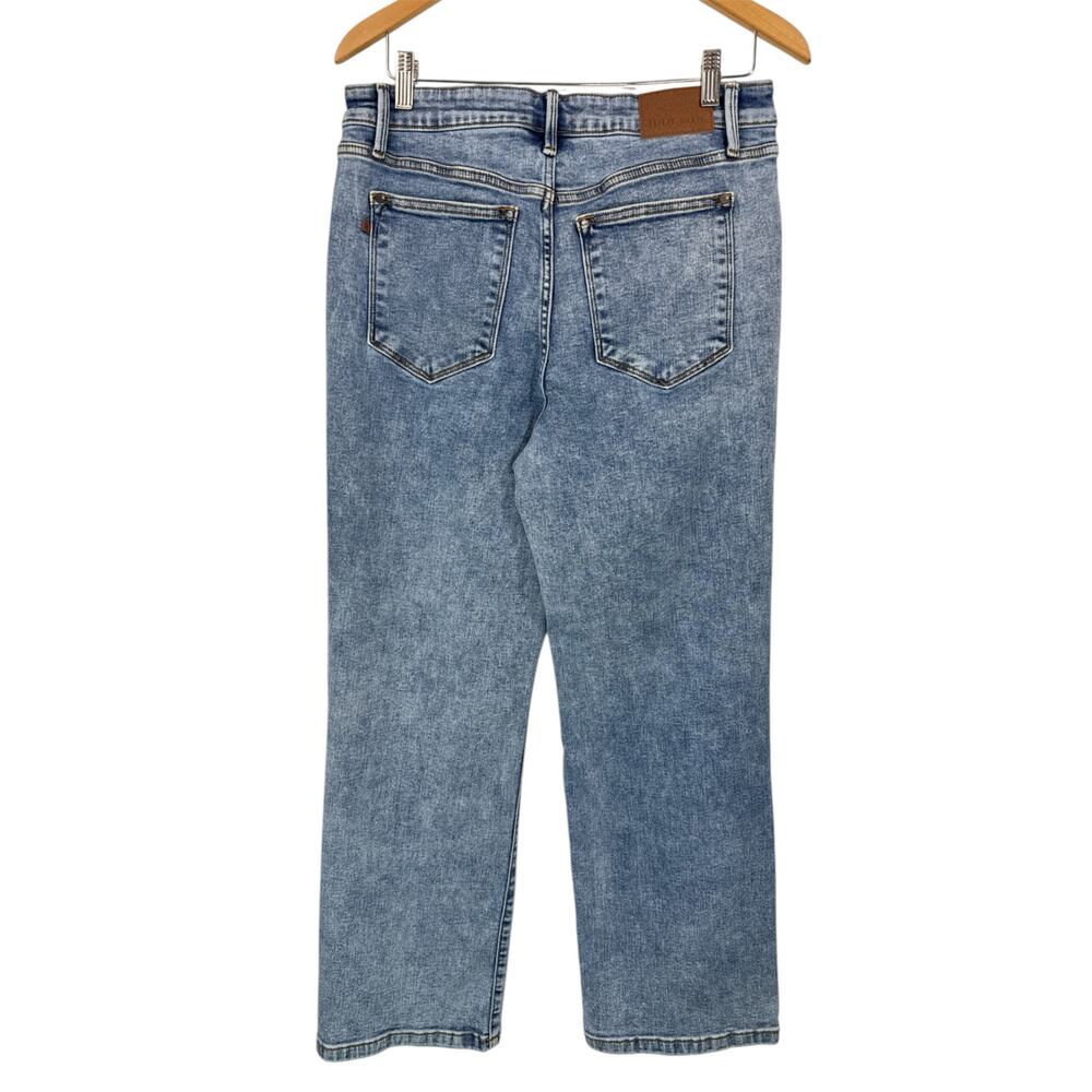 Judy Blue Stonewell High Rise Straight Leg Jeans Light Wash Size 13/31 Stretch - Picture 3 of 13